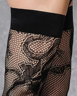 Promo ⌛ Bluebella - US Snake Fishnet Leg/Plain Top Hold Ups Black ✔️ -Deals collections Store unnamed file 1087