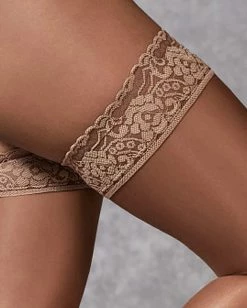 Deals 🥰 Bluebella - US Plain Leg/Lace Top Thigh Highs Caramel 🛒 -Deals collections Store unnamed file 1108
