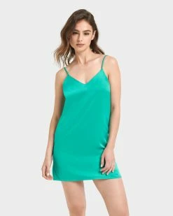 Best Pirce π Bluebella - US Margot Luxury Satin Short Chemise Columbia Green βοΈ