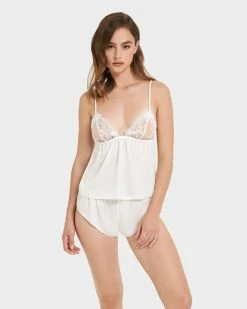 Deals โ Bluebella - US Marseille Luxury Satin Cami And Short Set White ๐