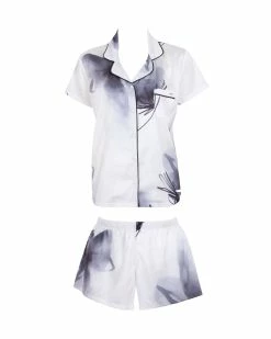 Brand new 🧨 Bluebella - US Camille Luxury Satin Short Pajama Set White/Black 🔔 -Deals collections Store unnamed file 1251