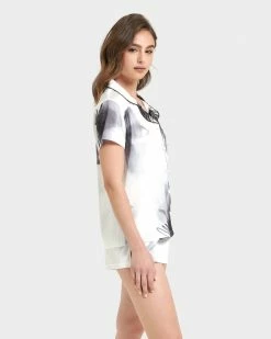 Brand new 🧨 Bluebella - US Camille Luxury Satin Short Pajama Set White/Black 🔔 -Deals collections Store unnamed file 1253