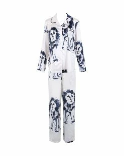 Discount 👏 Bluebella - US Olin Luxury Satin Long Pajama Set White/Black 💯 -Deals collections Store unnamed file 1274