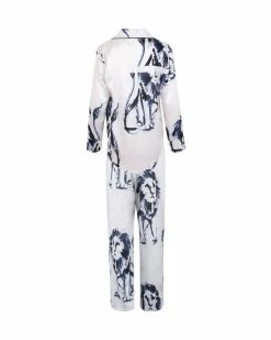Discount 👏 Bluebella - US Olin Luxury Satin Long Pajama Set White/Black 💯 -Deals collections Store unnamed file 1275