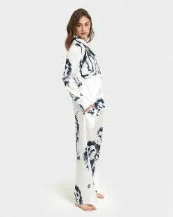 Discount 👏 Bluebella - US Olin Luxury Satin Long Pajama Set White/Black 💯 -Deals collections Store unnamed file 1276