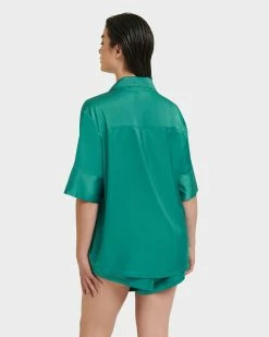 Hot Sale 😀 Bluebella - US Alma Luxury Satin Short Pajama Set Columbia Green 👍 -Deals collections Store unnamed file 1311