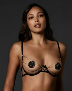 Budget ✨ Bluebella - US Oriana Open Bra Black/Gold ❤️